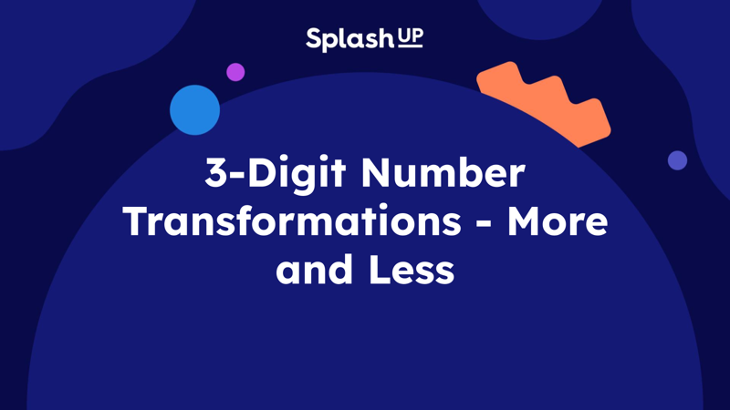 3-Digit Number Transformations - More and Less