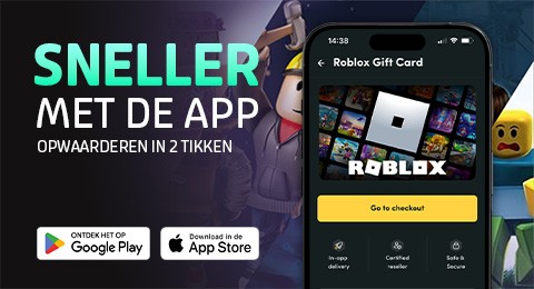 sneller met de app, opwaarderen in 2 tikken