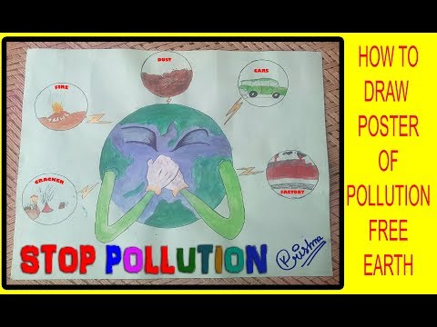 How To Draw Stop Air Pollution Drawing Poster Chart Making Very Easy