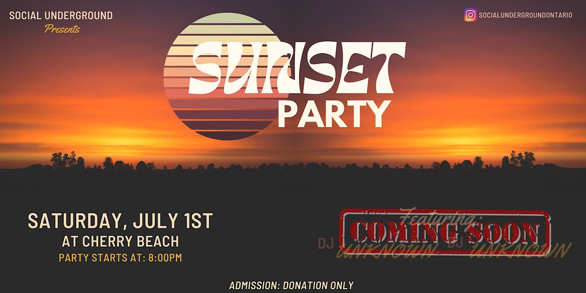 Sunset Beach Party - Toronto - Cherry Beach, Cherry Beach, Toronto, 1 ...