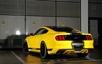 2015 Yellow GeigerCars Ford Mustang GT back view wallpaper 2560x1600 jpg