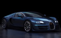 Dark blue Bugatti Veyron front side view wallpaper 2880x1800 jpg