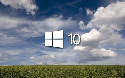 Windows 10 on the green field [5] wallpaper - Computer wallpapers - #47898