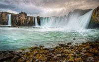 Godafoss waterfall wallpaper 2560x1600 jpg