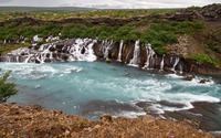 Hraunfossar wallpaper 3840x2160 jpg