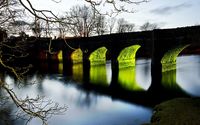 Mossy bridge over the lake wallpaper 1920x1080 jpg