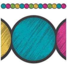 Chalkboard Brights Circles Die-Cut Border Trim