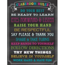 Chalkboard Brights Classroom Rules Chart