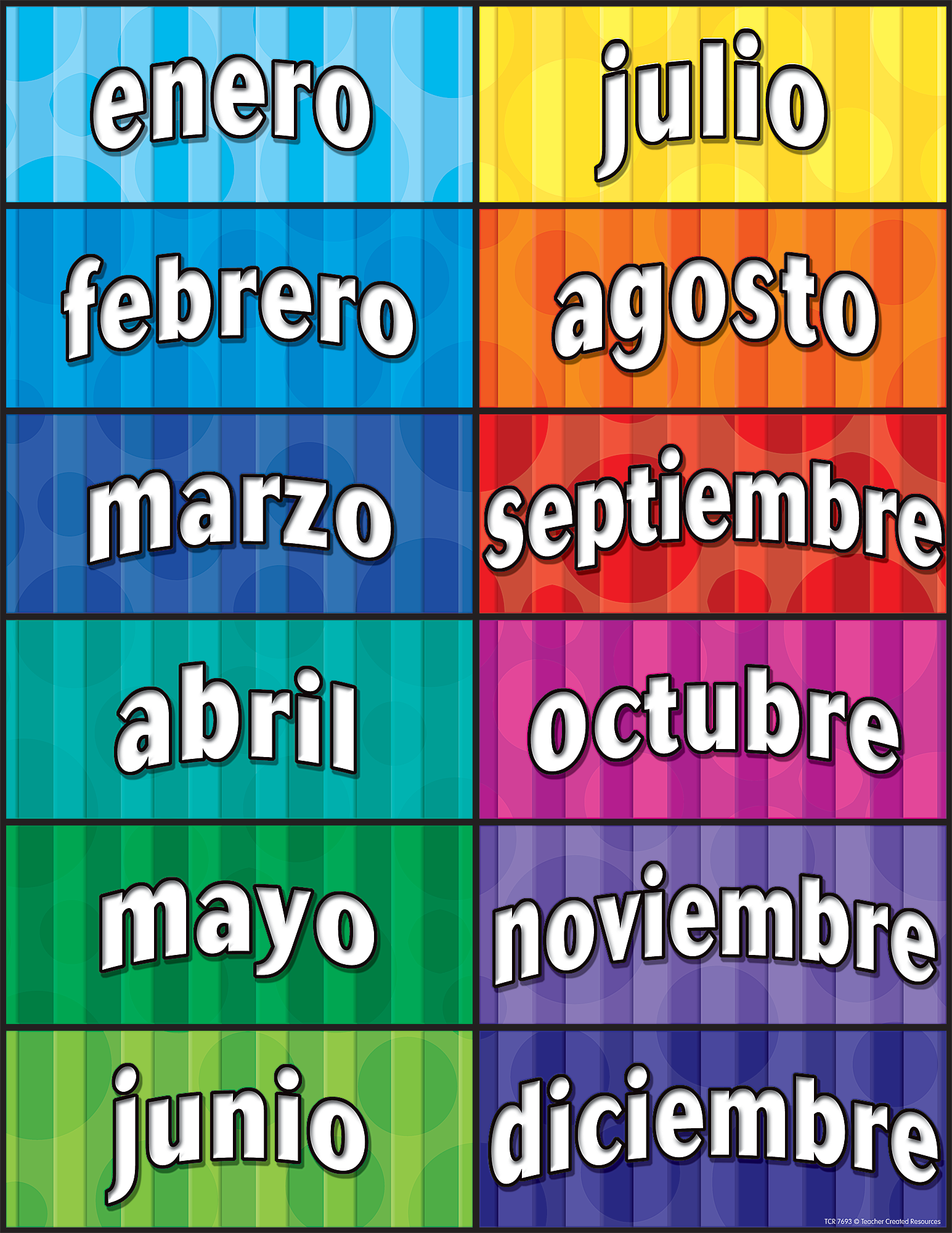 Meses Del Ano Em Espanhol - EDUBRAINAZ