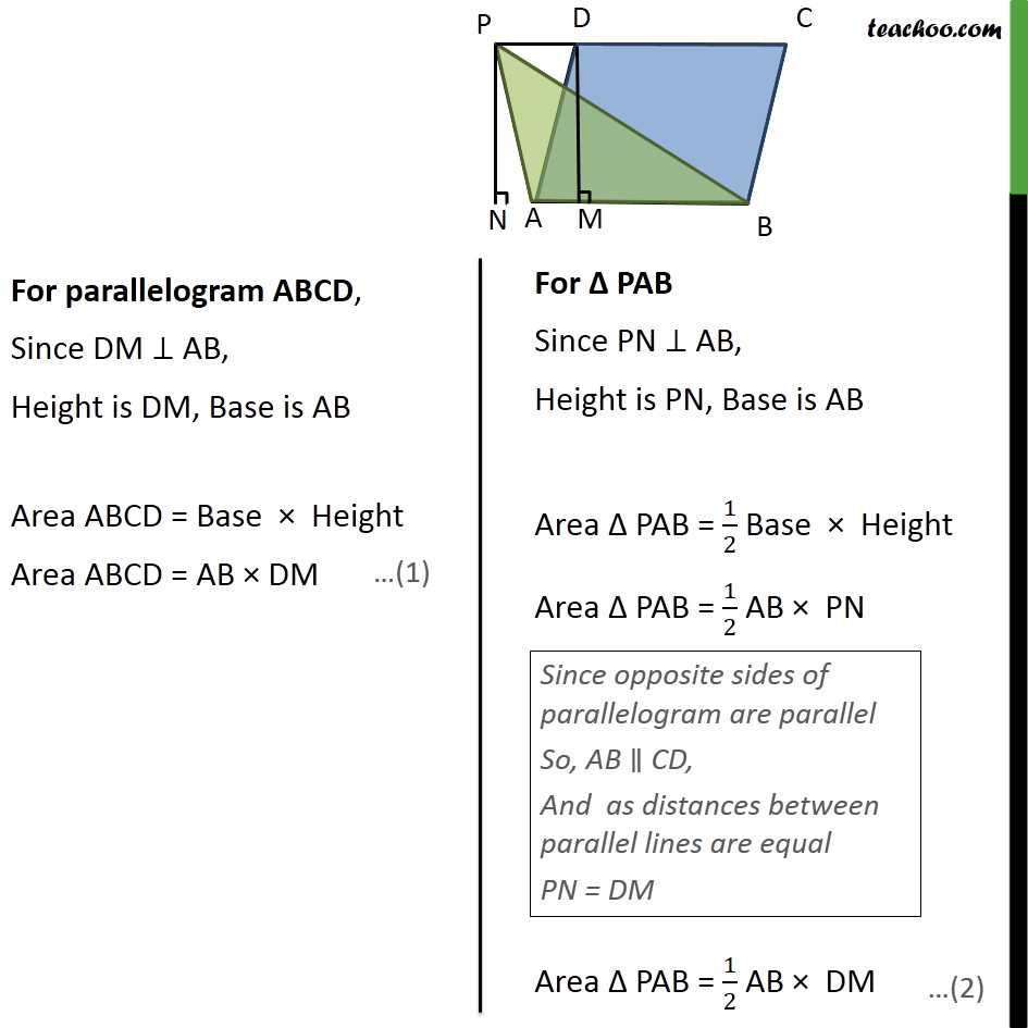 Example 2 - Chapter 9 Class 9 Areas of Parallelograms and Triangles - Part 2