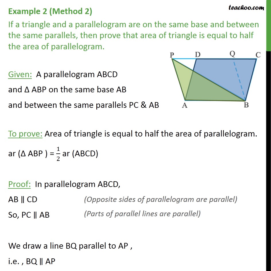 Example 2 - Chapter 9 Class 9 Areas of Parallelograms and Triangles - Part 4