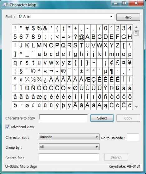 Use Character Map (charmap) to Type & Input Special Characters and ...