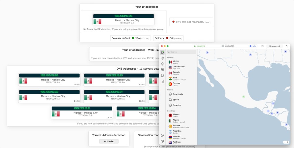 NordVPN IP Leak Test