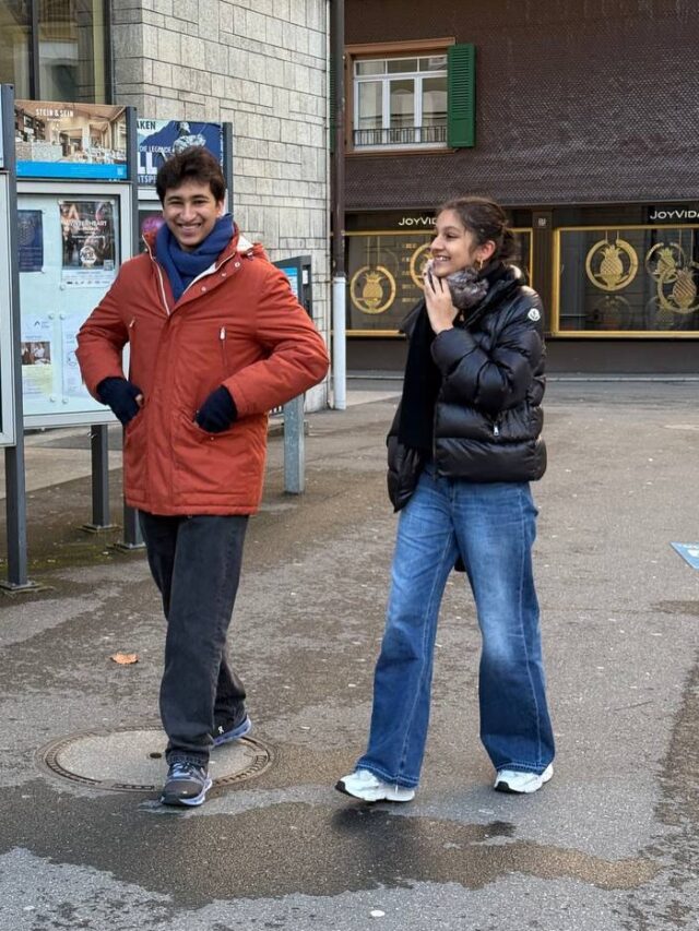 Namrata Shirodkar With Kids In Switzerland