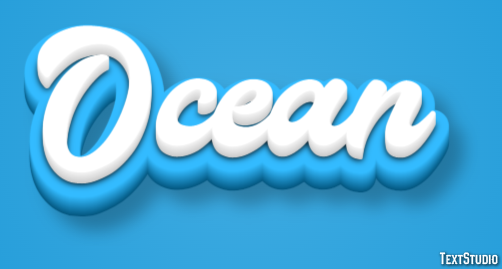 Ocean Text Effect and Logo Design Word