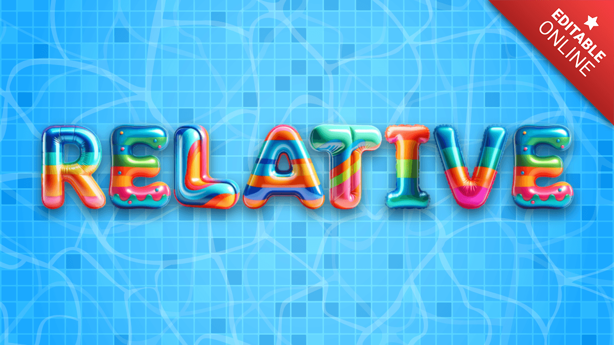 Relative | Summer Pool Party Font | Text Effect Generator