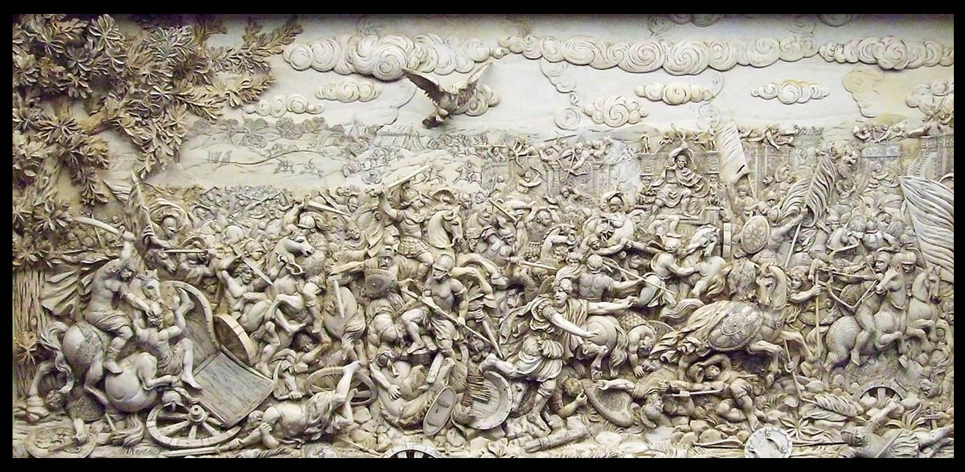 battle gaugamela alexander the great relief