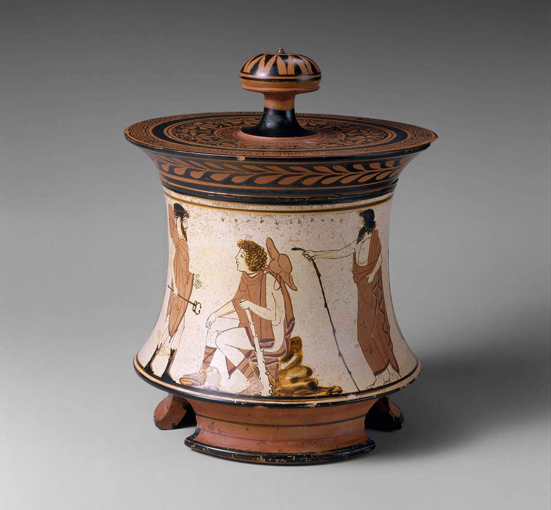 greek pyxis judgment