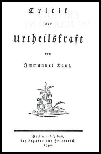 critique of judgment german title page