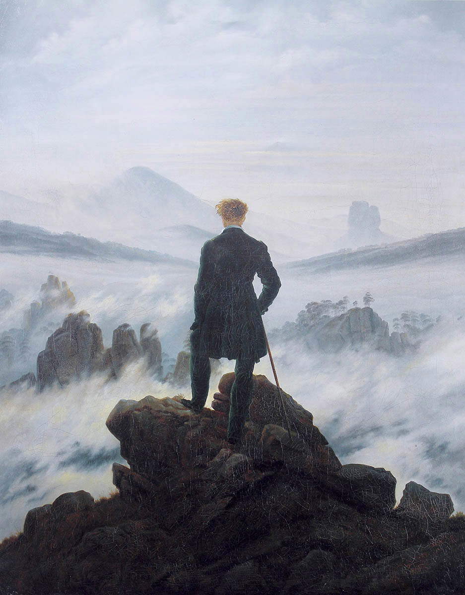 wanderer above fog caspar friedrich