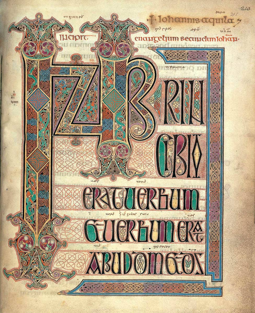 lindisfarne gospels interlacing