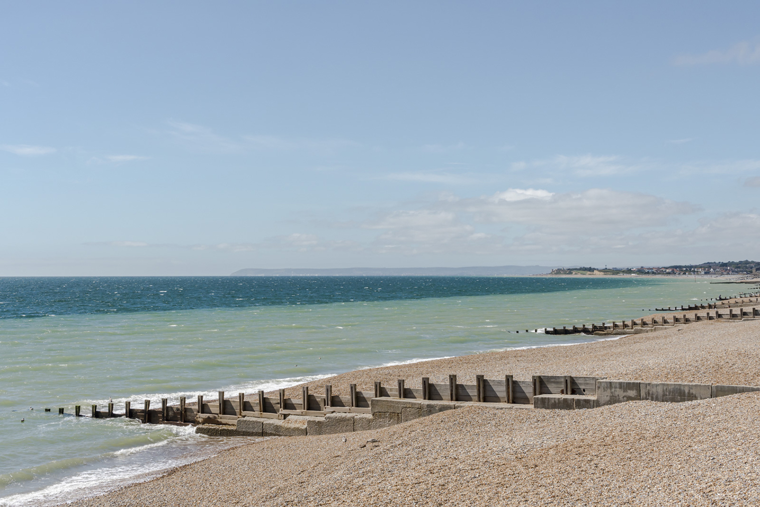 The shingled beach of St Leonards-on-sea.