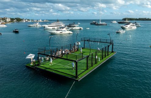 Miami welcomes first-of-its-kind floating padel court