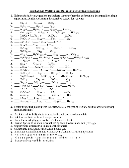 Balancing Chemical Equations Worksheets – TheWorksheets.CoM ...