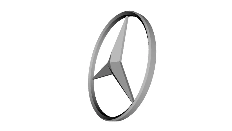 Mercedes Emblem - Model preview 1