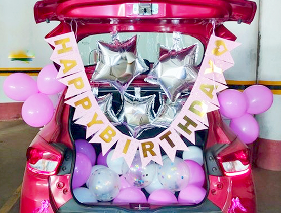 Have a look at our special balloon birthday decoration. In this service, we will do a beautiful car deck decoration.