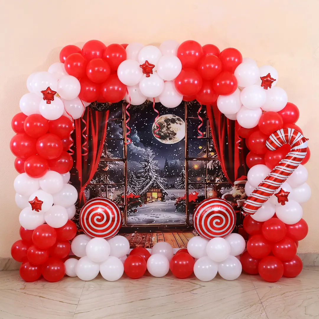 Christmas Backdrop Balloon Decoration