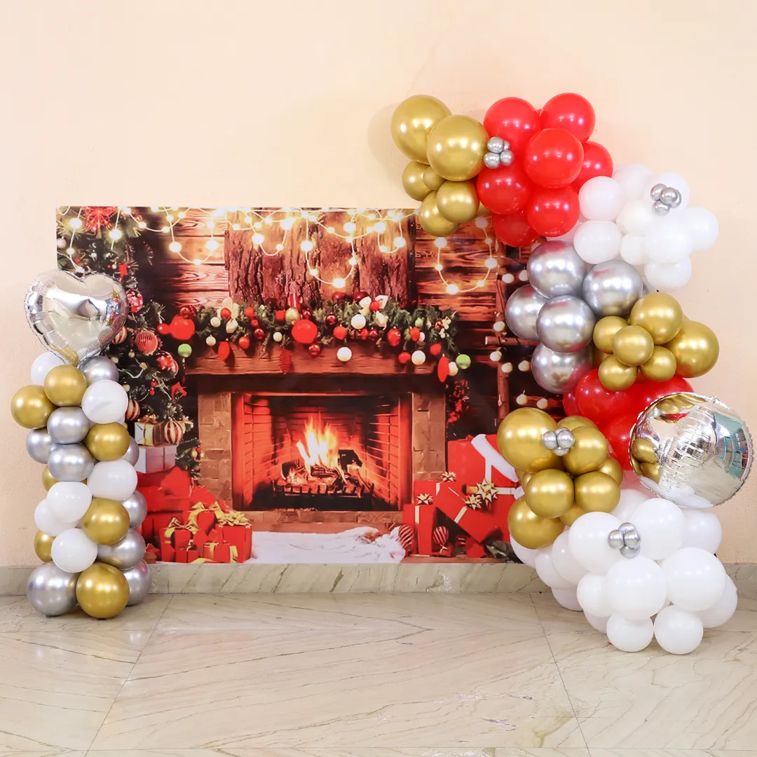 Christmas Theme Balloon Backdrop