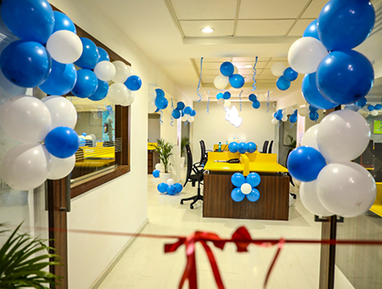 Elegant Balloons Office Decor