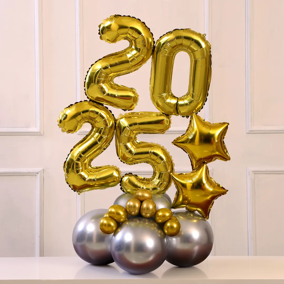 Gold Vibes New Year Balloon Arrangement