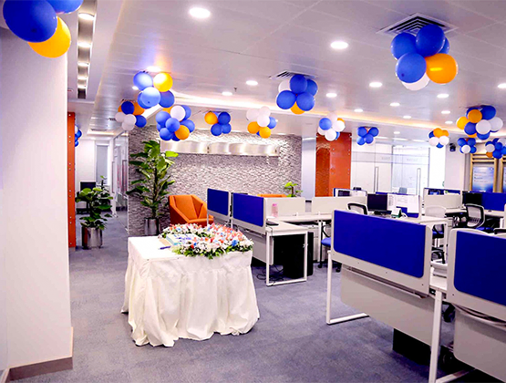 Orange-Blue-White Themed Decoration