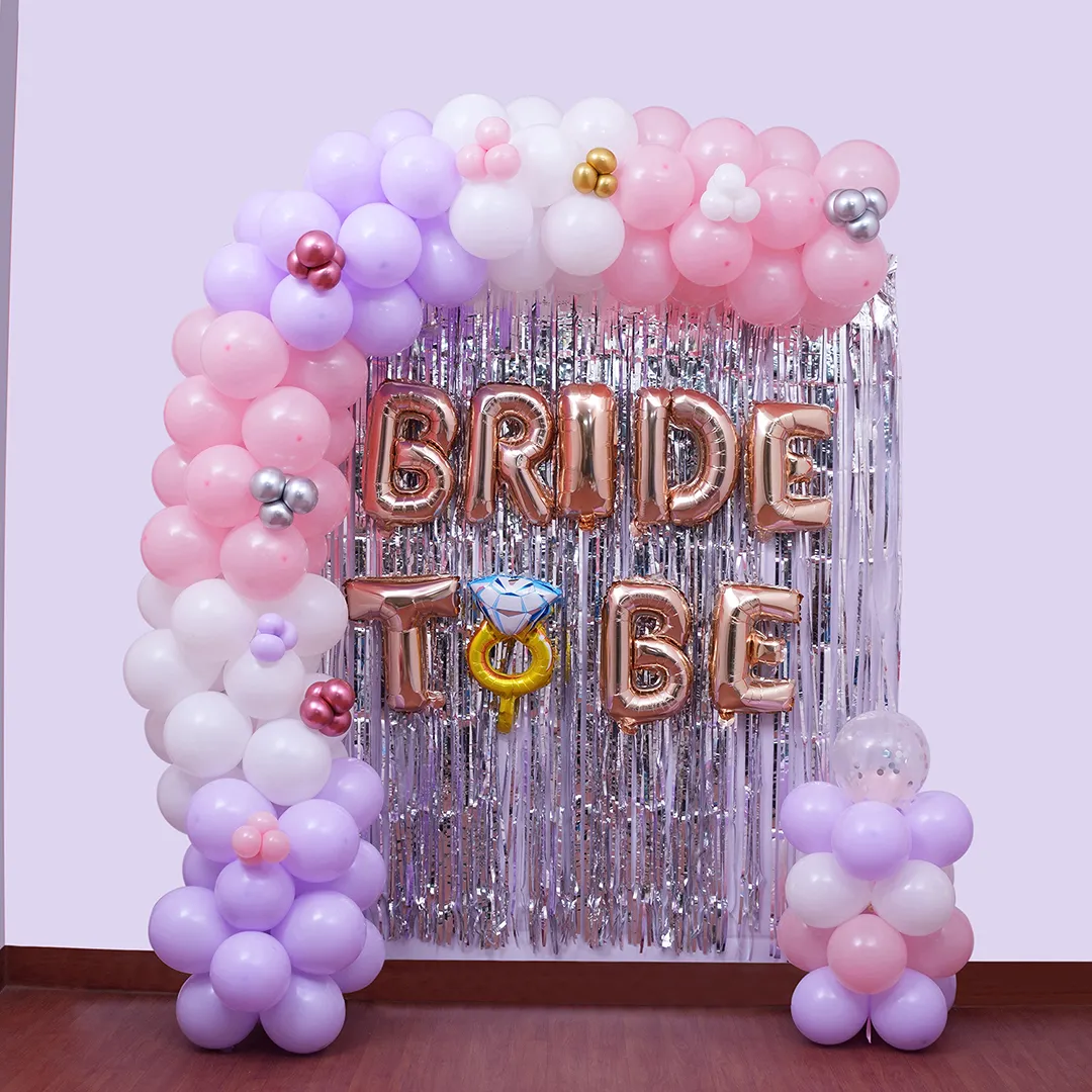 Pastel Balloon Decor For Bride