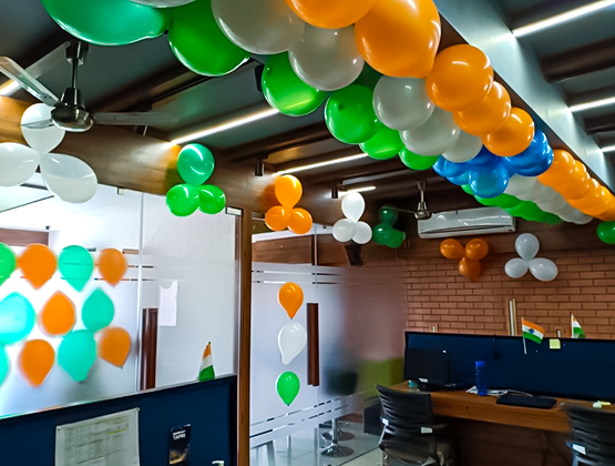 Tricolour Themed Office Decor