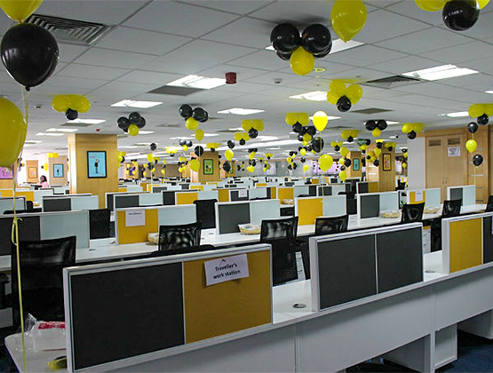 Colourful Balloons Office Decoration