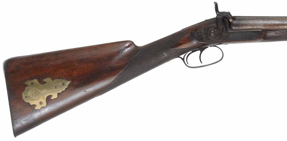 Antique Double Barrel Shotgun, 12 gauge, 32