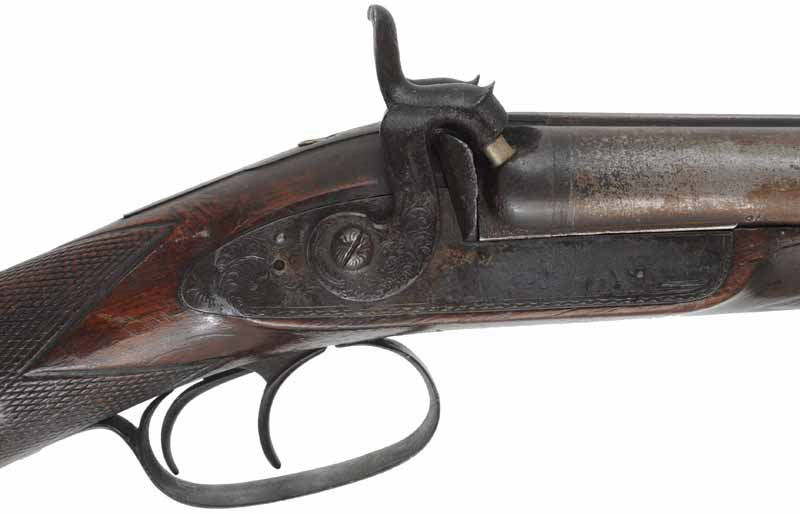 Antique Double Barrel Shotgun, 12 gauge, 32