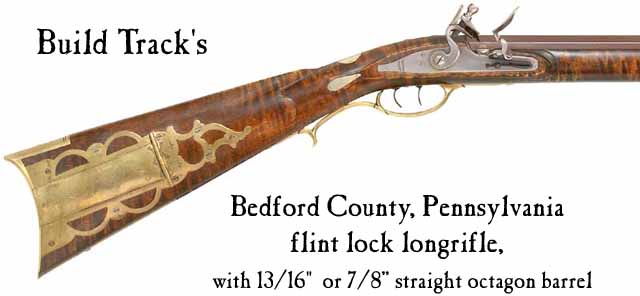 Build Track's Bedford flintlock longrifle parts set, with 13/16", or 7/8" straight octagon barrelPrice: starting at $1,035.90