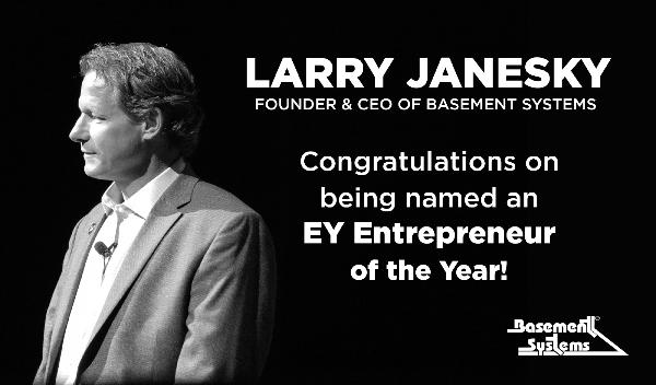 Basement Systems CEO Named Ernst & Young 2015 Entrepreneur of the Year