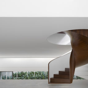 Modern Art Gallery House with Spiral Staircase Feature