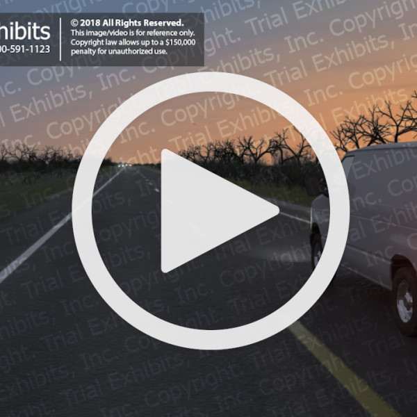 Low Light Oncoming Traffic Accident Animation