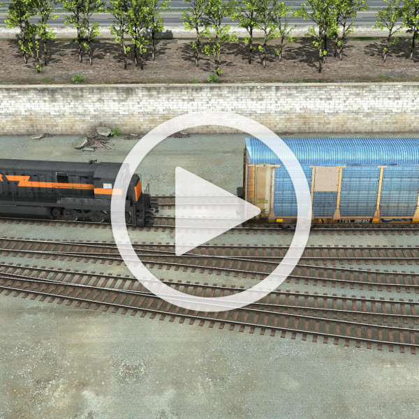 Animation Railcar Collision Absorbing Force