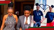 Eric Omondi, lover Lynn stun netizens with unique joined hairstyle: “Mnalala aje?"