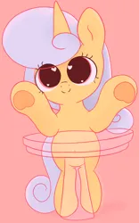 Size: 1382x2221 | Tagged: safe, alternate version, artist:violavaquita, ponerpics import, lemon hearts, pony, unicorn, belly button, female, image, mare, png, simple background, solo, table