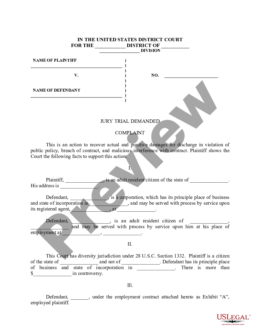 Complaint For Wrongful Discharge of Physician - Jury Trial Demand | US ...