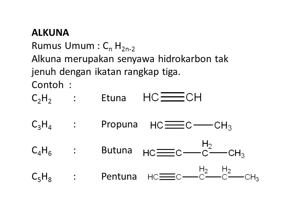 Tata Nama Senyawa Alkuna