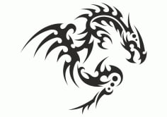 Dragon Silhouette Vector Free CDR Vectors File